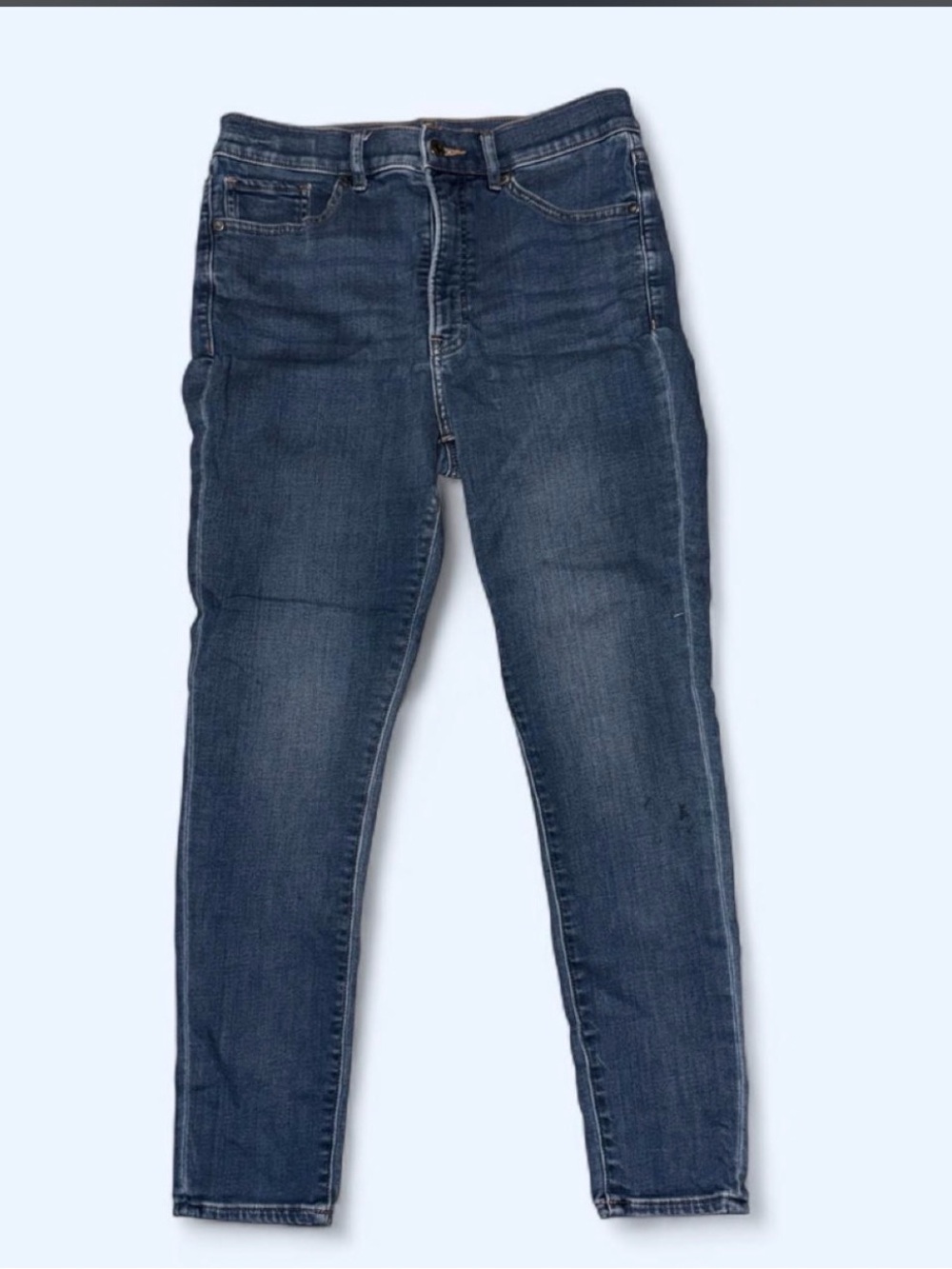 Express Women's Skinny Jeans in Dark Blue Wash